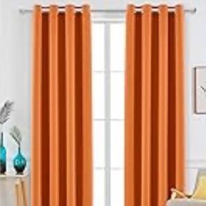 Elegant Orange Curtains 54" X 84"